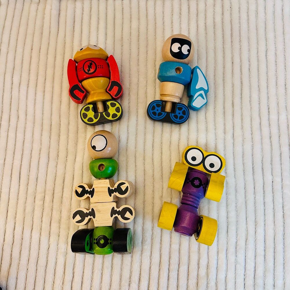 Wooden Tinker Totter Robots
